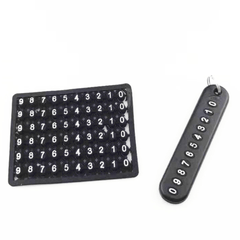 Anti Lost Car Keychain Phone Number Card Key Ring Car Interior