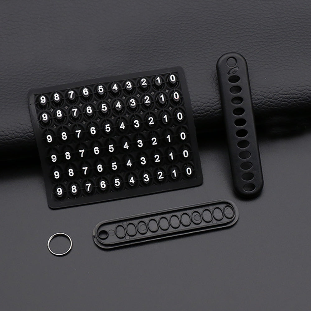 Anti Lost Car Keychain Phone Number Card Key Ring Car Interior