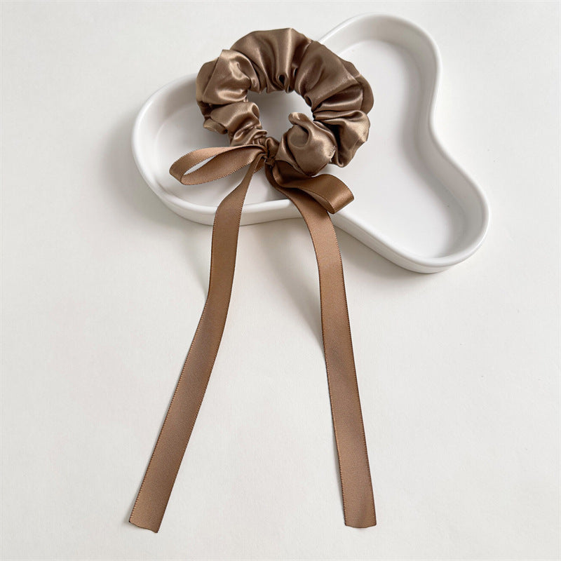 6pcs Ribbon Scarf Scrunchies Hair Tie Bow Knotted Hair Rope Silk Satin
