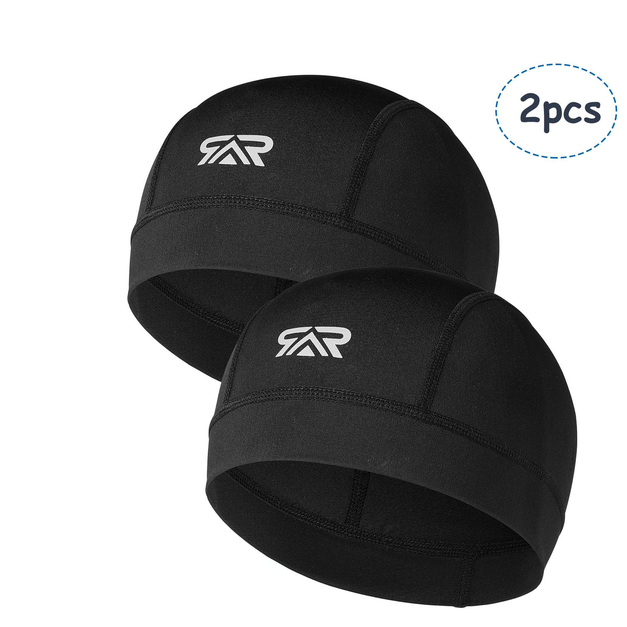 2 Pcs Unisex Outdoor Sports Sunscreen Helmet Liner Cap