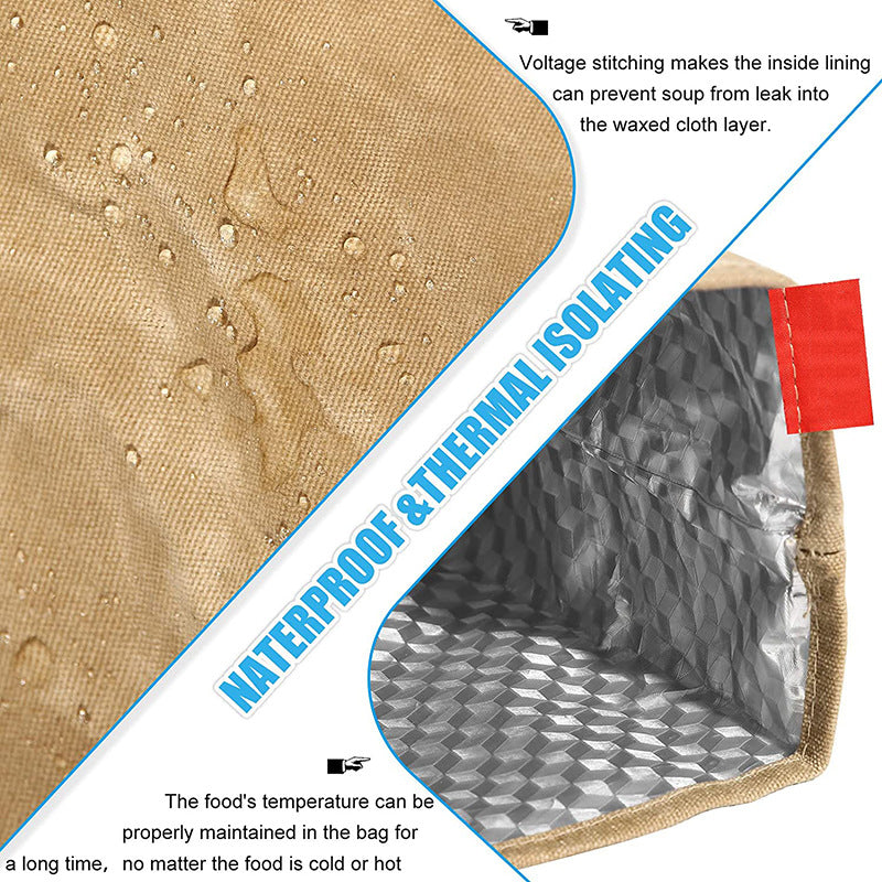 Reusable Aluminum Foil Bag for Fresh and Hot Lunches