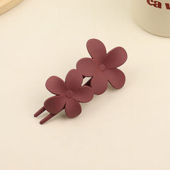 Large Frosted Flower Duck Bill Hair Clip for Women Girls