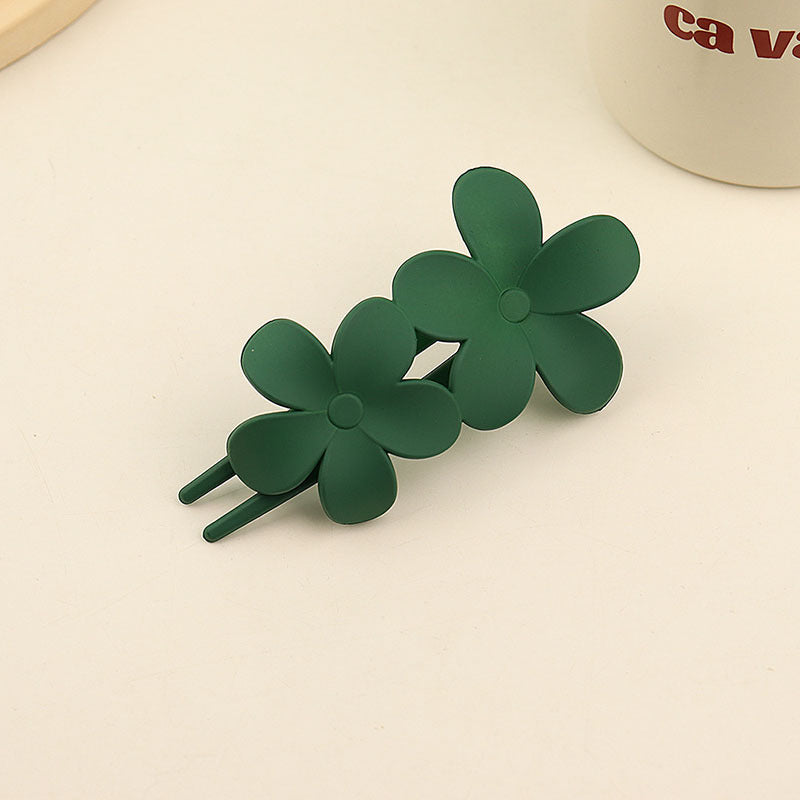 Large Frosted Flower Duck Bill Hair Clip for Women Girls