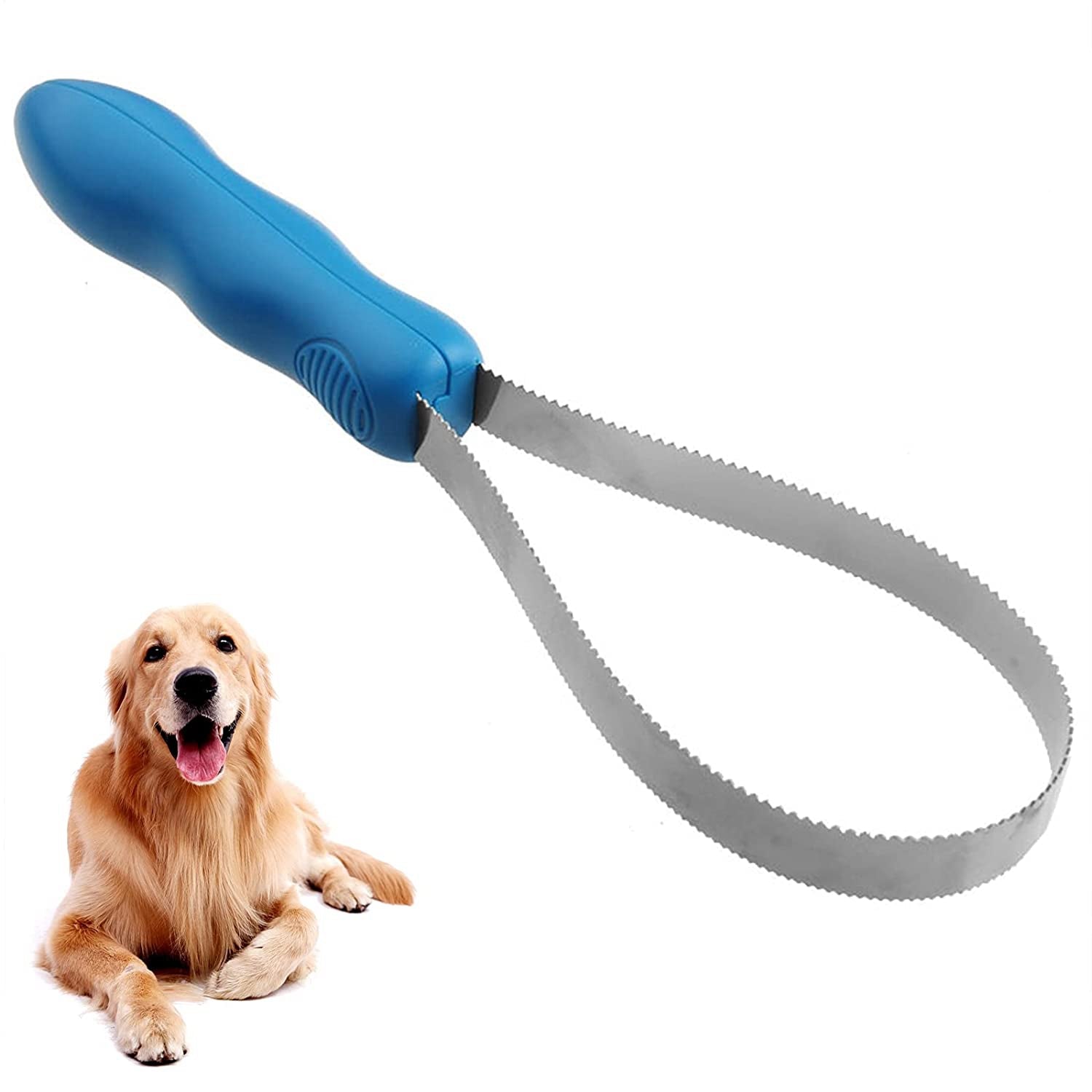 2 in 1 Dog Brush for All Coat Types - Reduces Shedding & Promotes Healthy Skin