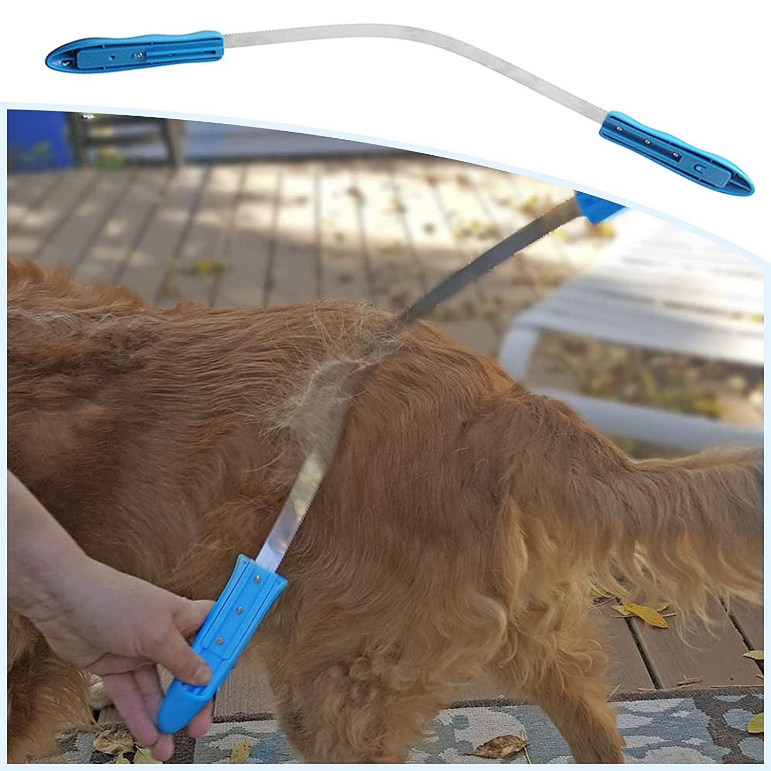 2 in 1 Dog Brush for All Coat Types - Reduces Shedding & Promotes Healthy Skin