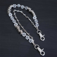 Retro Thorns Special Shaped Pearl Bag Chain Punk Double Trouser Chain