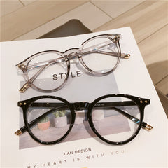 Round Anti Light Glasses For Women Men Students Casual Jelly Spectacles Frame