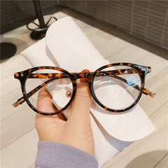 Round Anti Light Glasses For Women Men Students Casual Jelly Spectacles Frame