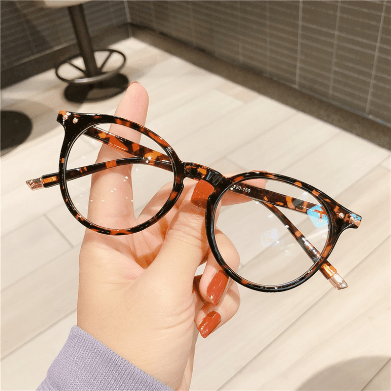 Round Anti Light Glasses For Women Men Students Casual Jelly Spectacles Frame
