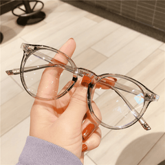 Round Anti Light Glasses For Women Men Students Casual Jelly Spectacles Frame