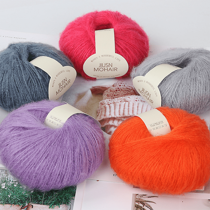 25g Mohair Yarn Crochet Wool Thread for Knitting Sweater Shawl