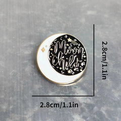 Creative Moon And Starry Sky Brooch for Men