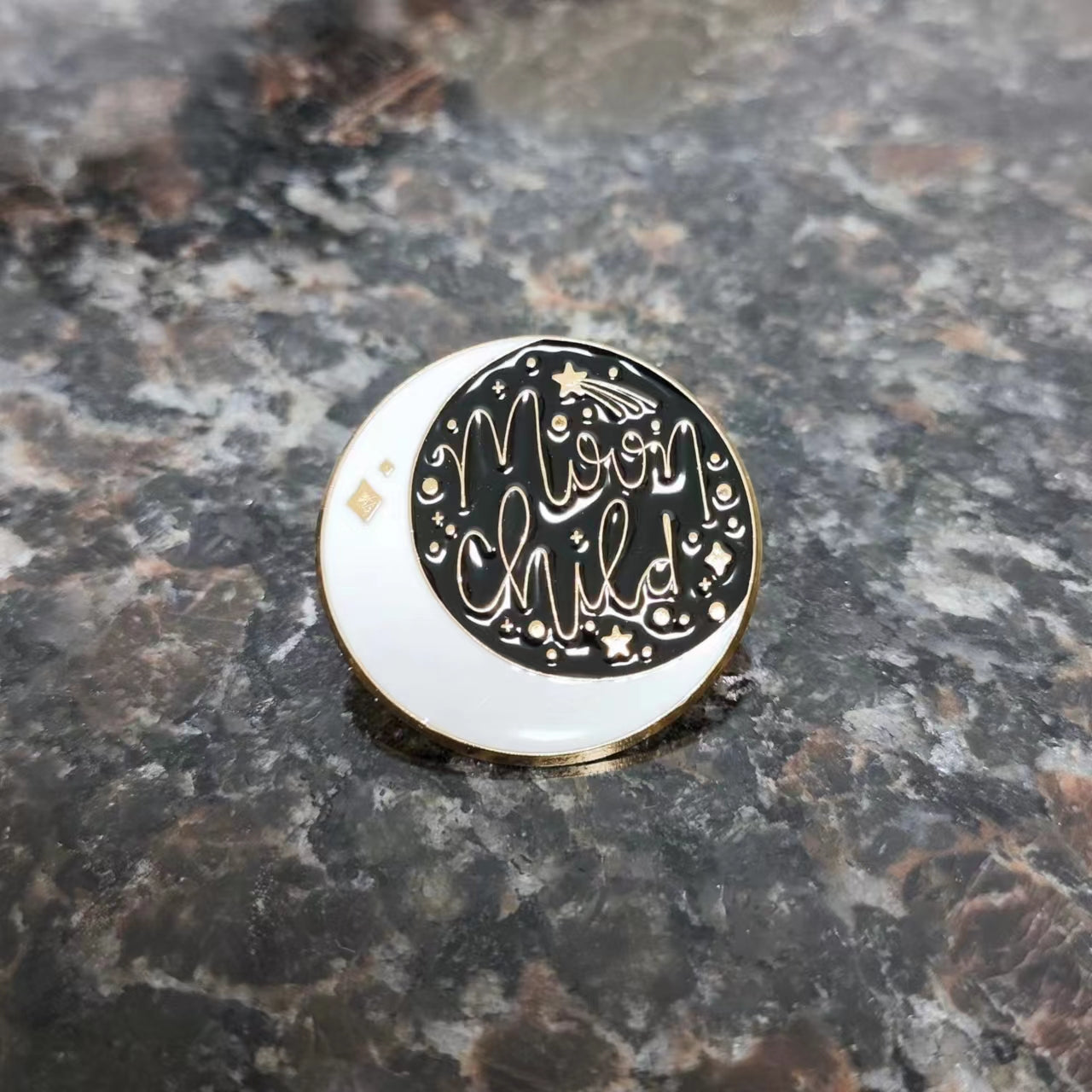 Creative Moon And Starry Sky Brooch for Men