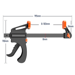 10 16 Cm Quick Ratchet Release Woodworking Clamp Spreader Tool