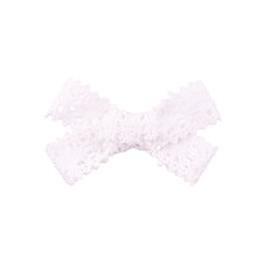 Hollow Knitted Bow Hair Clip Duck Billed Clip for Side Hair Bang