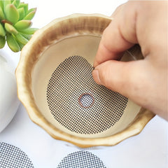 50pcs Pot Hole Mesh Pad Round Screens Prevent Soil Loss Anti Drainage Screens