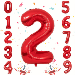 1pc Red Foil Number Balloons 40 Happy Birthday Party Decoration Accessory