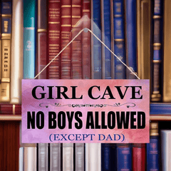 No Boys Allowed Hanging Sign Wall Decor