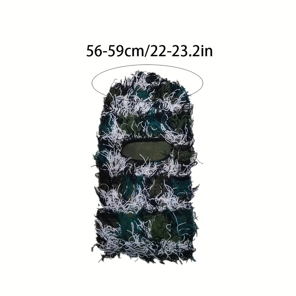 Distressed Ski Mask Knitted Beanies Hats Full Face Covered Mask Ski Hats
