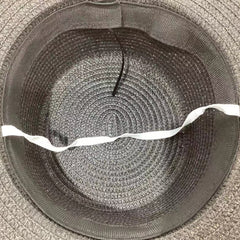 Rolled Brim Sun Hat with Ribbon Bow Straw Hat