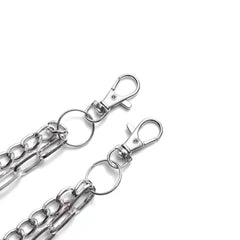 Alloy Silver Grey Belt Hip hop Pants Waist Chain For Men
