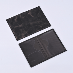 Marble Pattern Passport Holder PU Leather Travel Card Holder