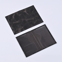 Marble Pattern Passport Holder PU Leather Travel Card Holder