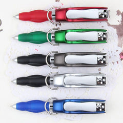 Portable Multifunctional Key Chain Pen & Nail Clippers