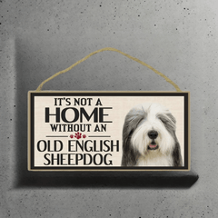 Wood Sign Old English Sheepdog Pet Decor
