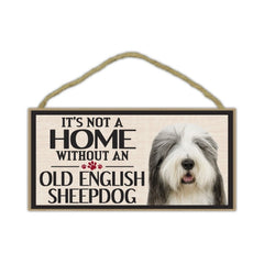 Wood Sign Old English Sheepdog Pet Decor