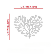 Titanium Steel Love Leaf Brooch Suit Jacket Pin