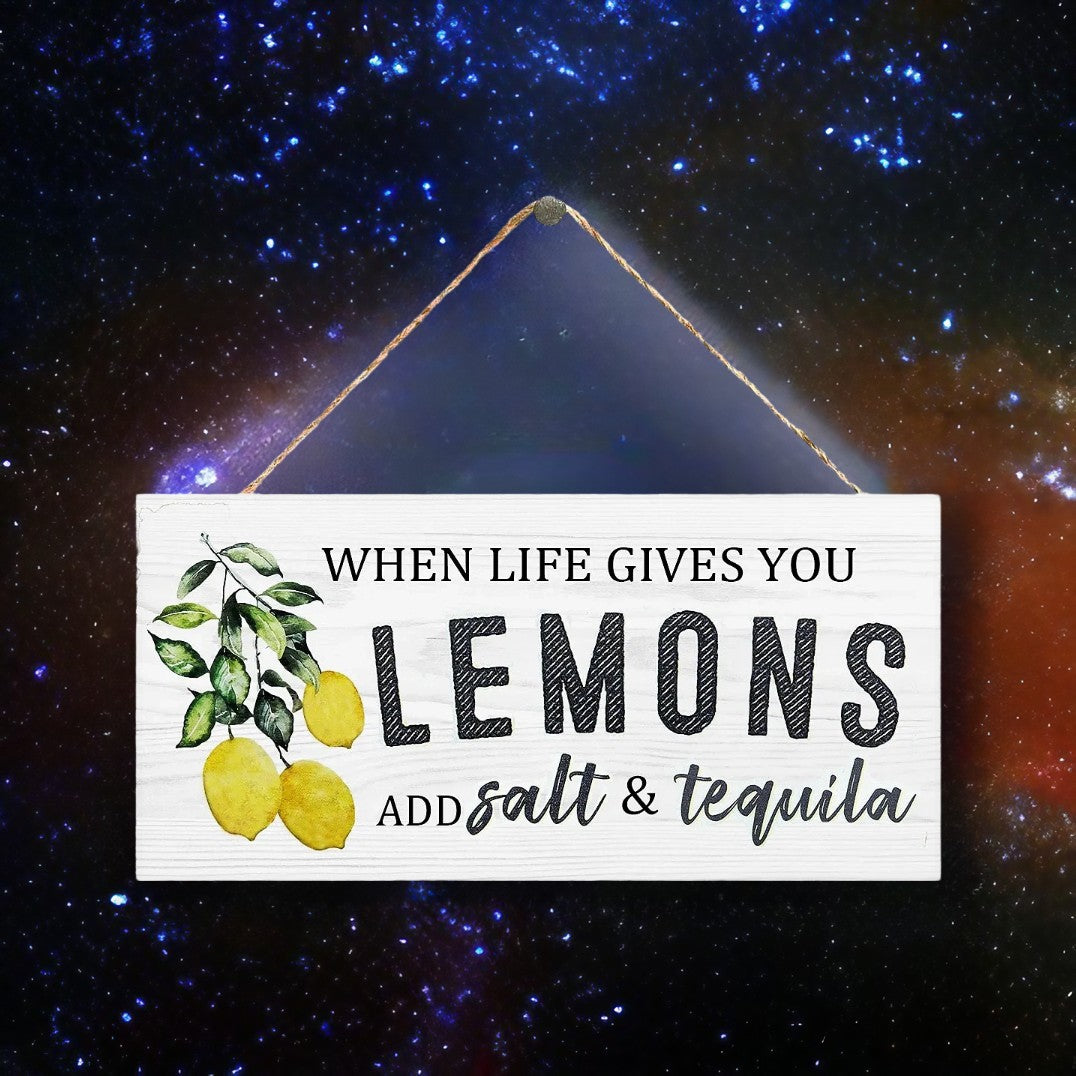 Lemons + Salt + Tequila Funny Bar Sign Home Decor