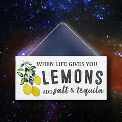Lemons + Salt + Tequila Funny Bar Sign Home Decor