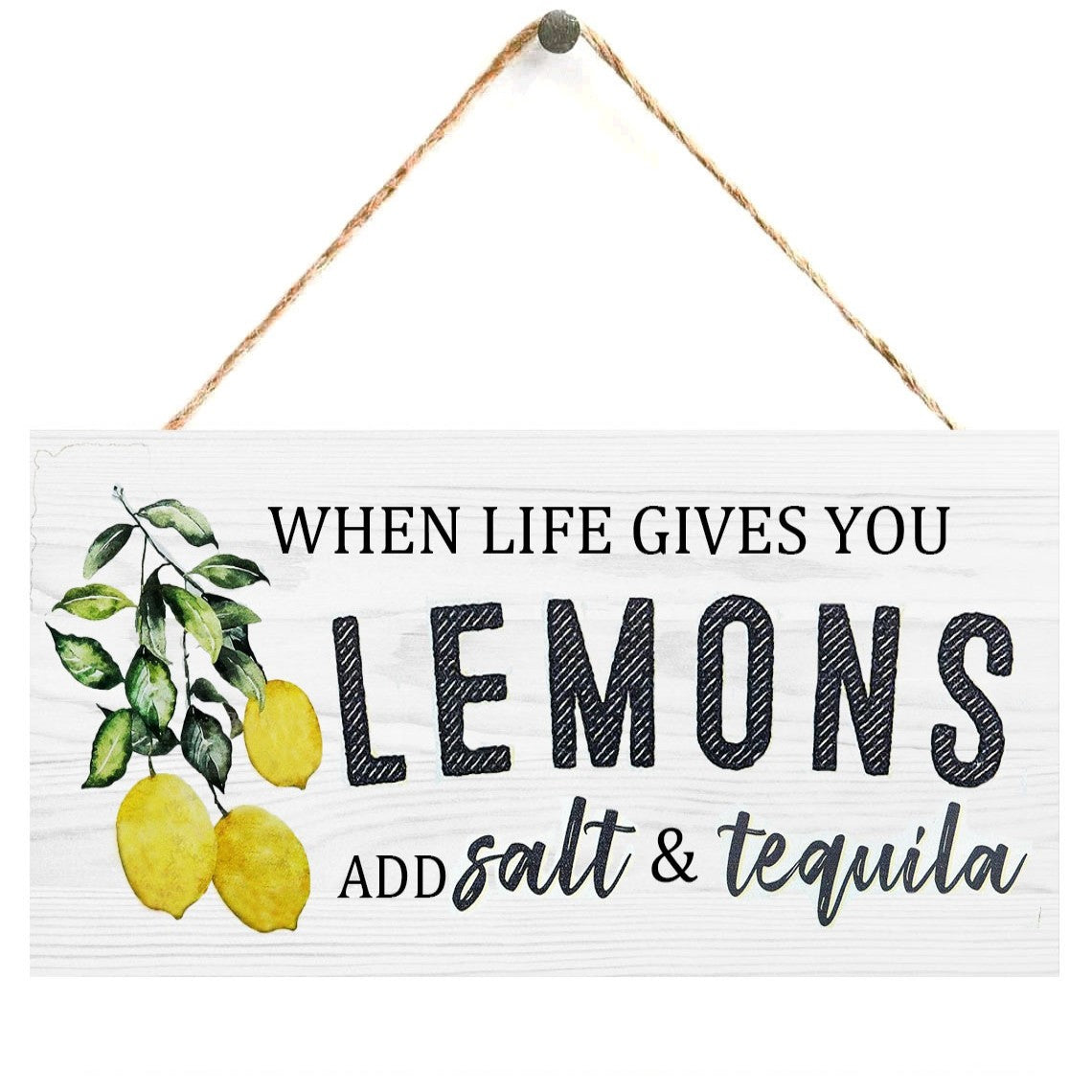 Lemons + Salt + Tequila Funny Bar Sign Home Decor