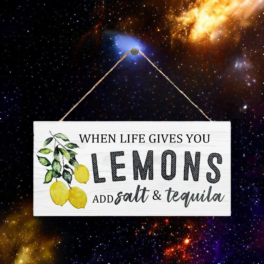 Lemons + Salt + Tequila Funny Bar Sign Home Decor