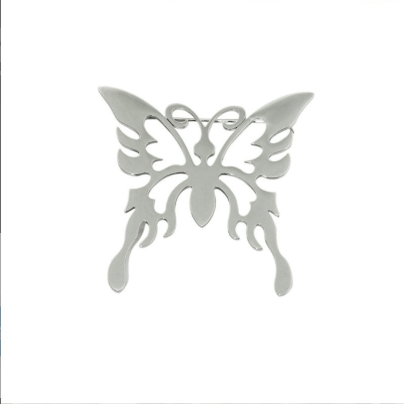 Animal Titanium Steel Butterfly Brooch Suit Decoration Corsage