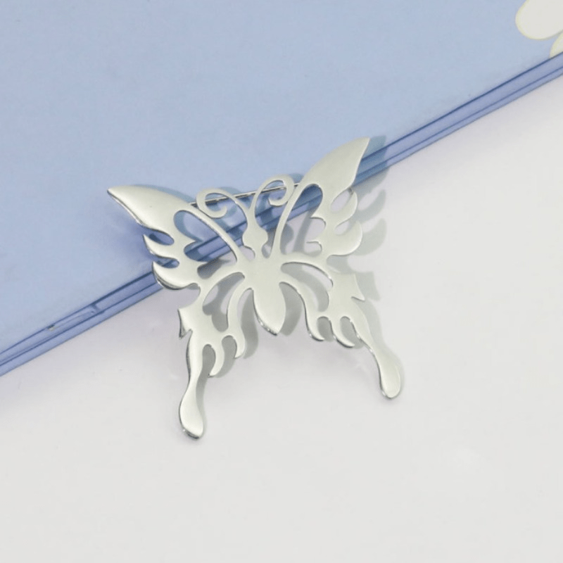 Animal Titanium Steel Butterfly Brooch Suit Decoration Corsage