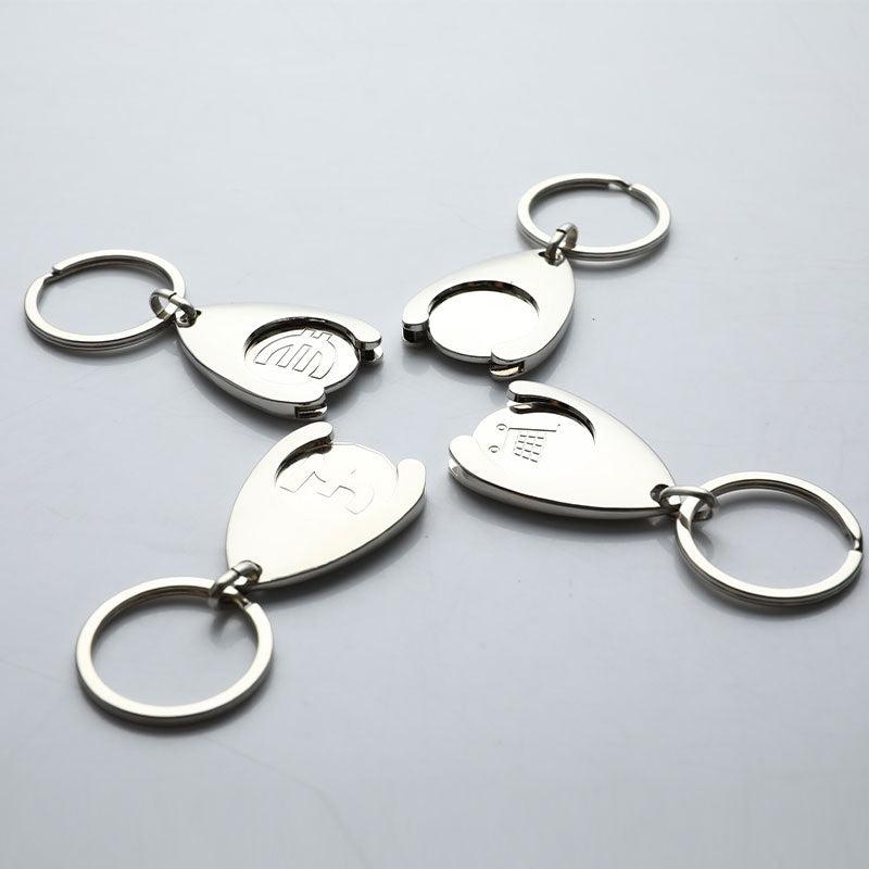 Pluggable Shopping Cart Keychain Convenient Keyring