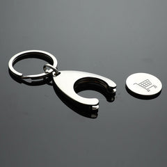Pluggable Shopping Cart Keychain Convenient Keyring