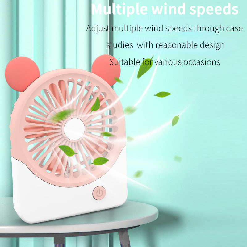 USB Rechargeable Handheld Fan 3 Gears Portable Pocket Fan Mini Fan