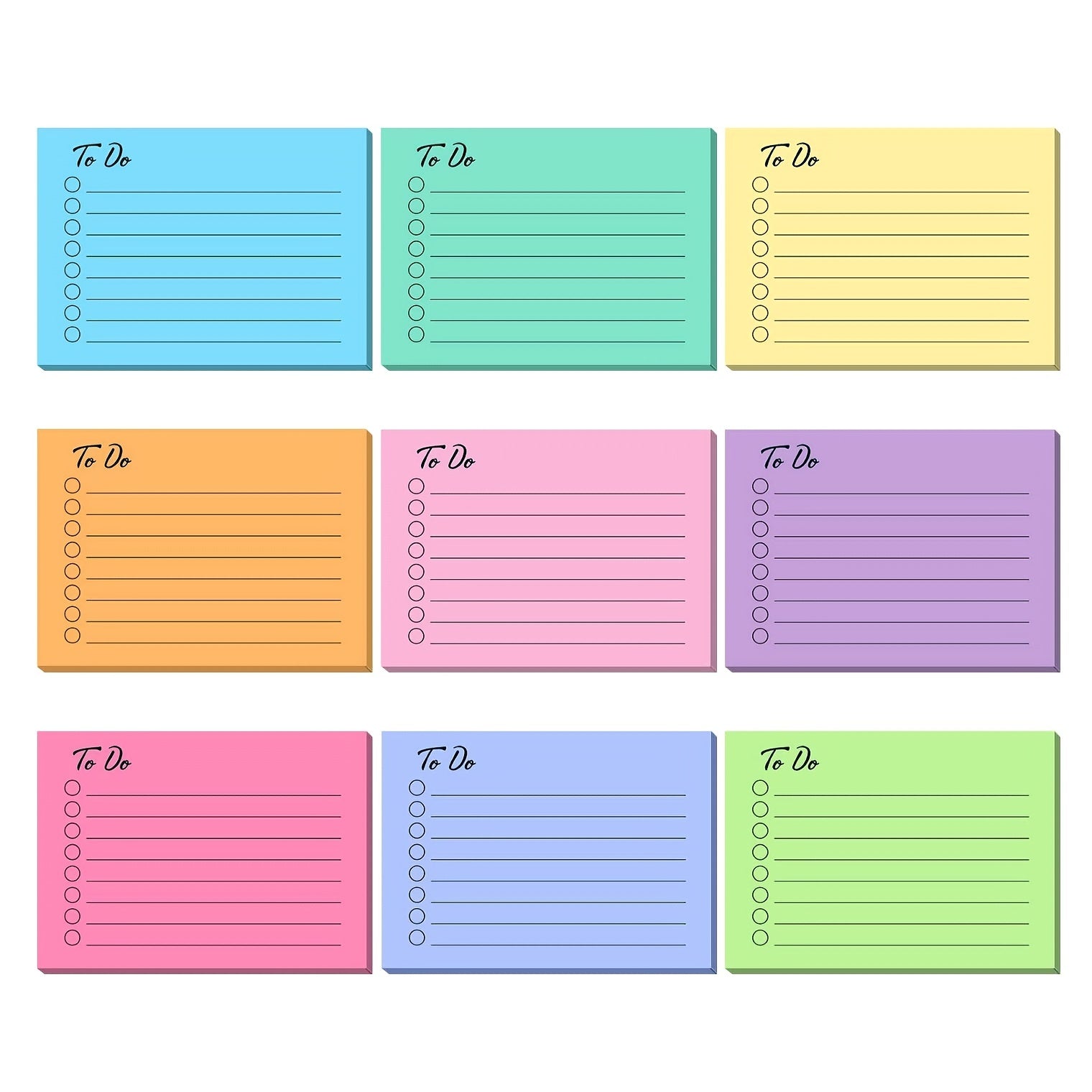 1pc To Do List Sticky Notes Self Adhesive Note Pads Planner Reminder Study Home