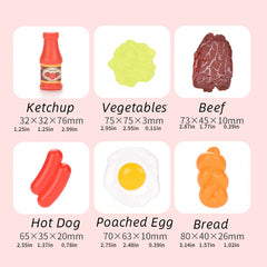 8PCS Kitchen Food Toys Play Set Pretend Play Pot Steak Vegetable Montessori