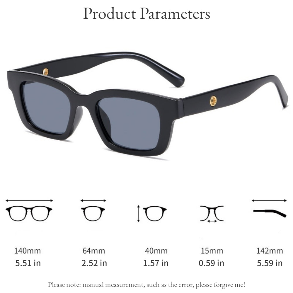 Retro Square Sunglasses UV400 Vintage Sun Shades for Travel