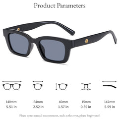 Retro Square Sunglasses UV400 Vintage Sun Shades for Travel