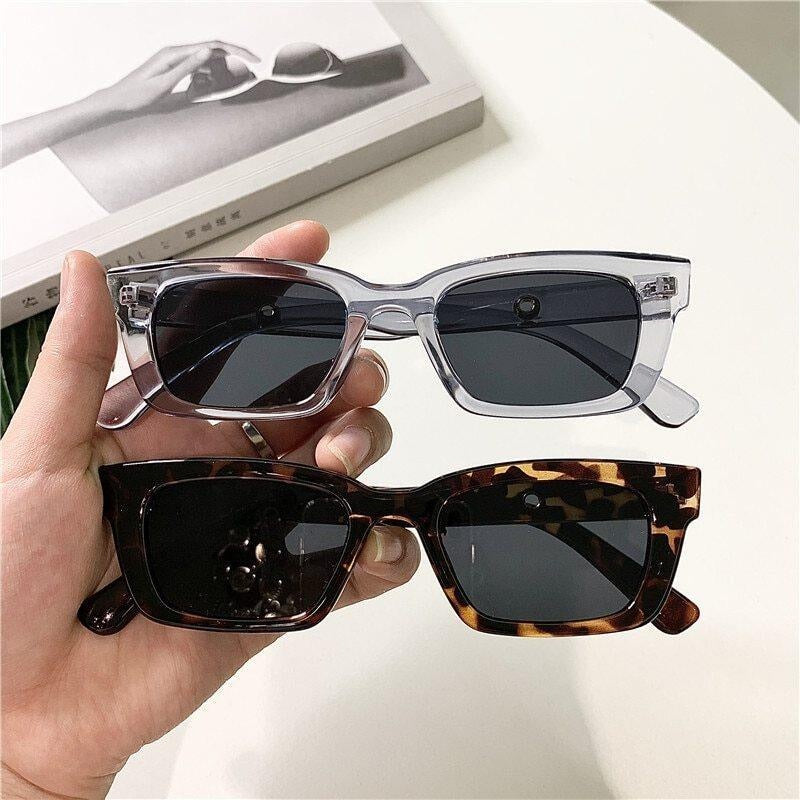 Retro Square Sunglasses UV400 Vintage Sun Shades for Travel