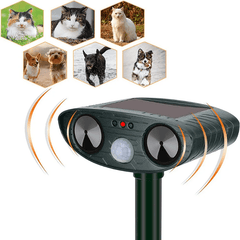 Solar Animal Repellant Ultrasonic Cat Dog Deterrent