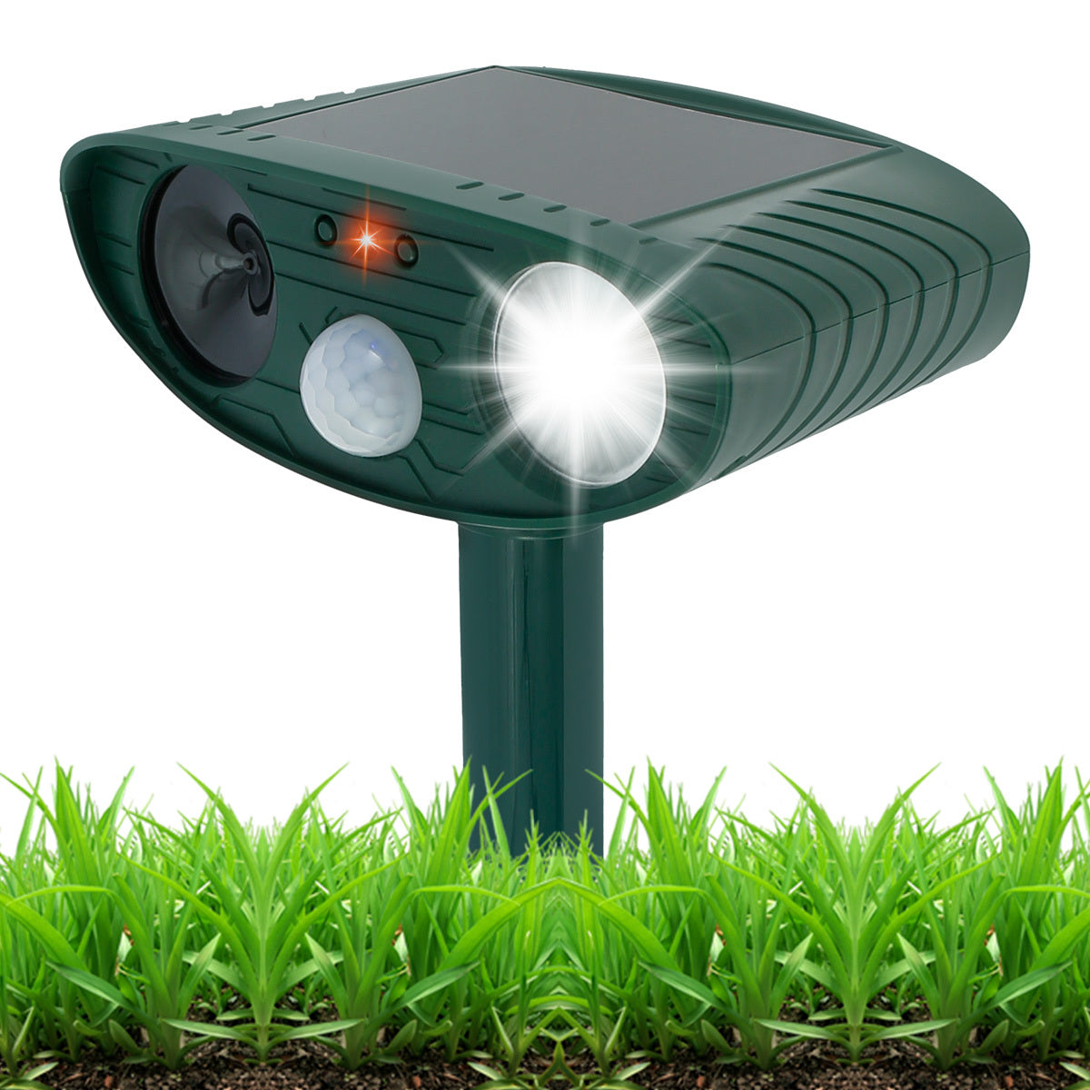 Solar Animal Repellant Ultrasonic Cat Dog Deterrent