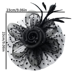 Vintage Flower Headpiece with Clip Hair Accessories