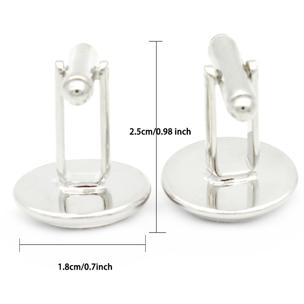 Love Ride Horse Photo Glass Gem Cufflinks Men Suit Rhodium Plated