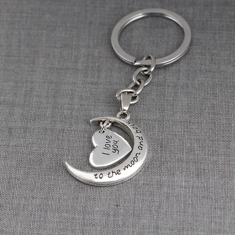 I Love You To The Moon And Back Keychain - Birthday Charm Accessories
